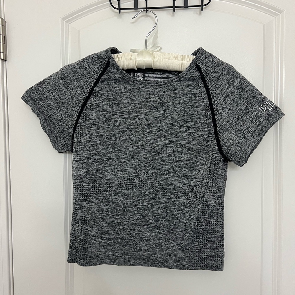 PINK Victoria's Secret Gray Short Sleeve